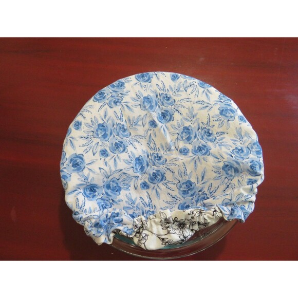 Kitchenaid Bowl Cover, Reversible Black White Floral and Blue Rose Mixer Cover - Picture 5 of 8